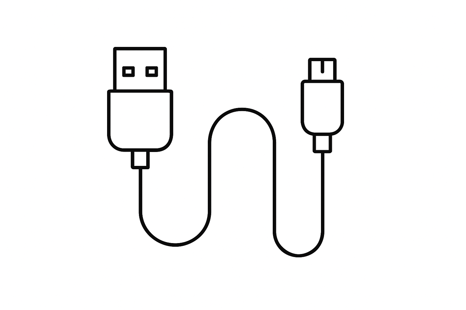 i want the outline of a usb cable